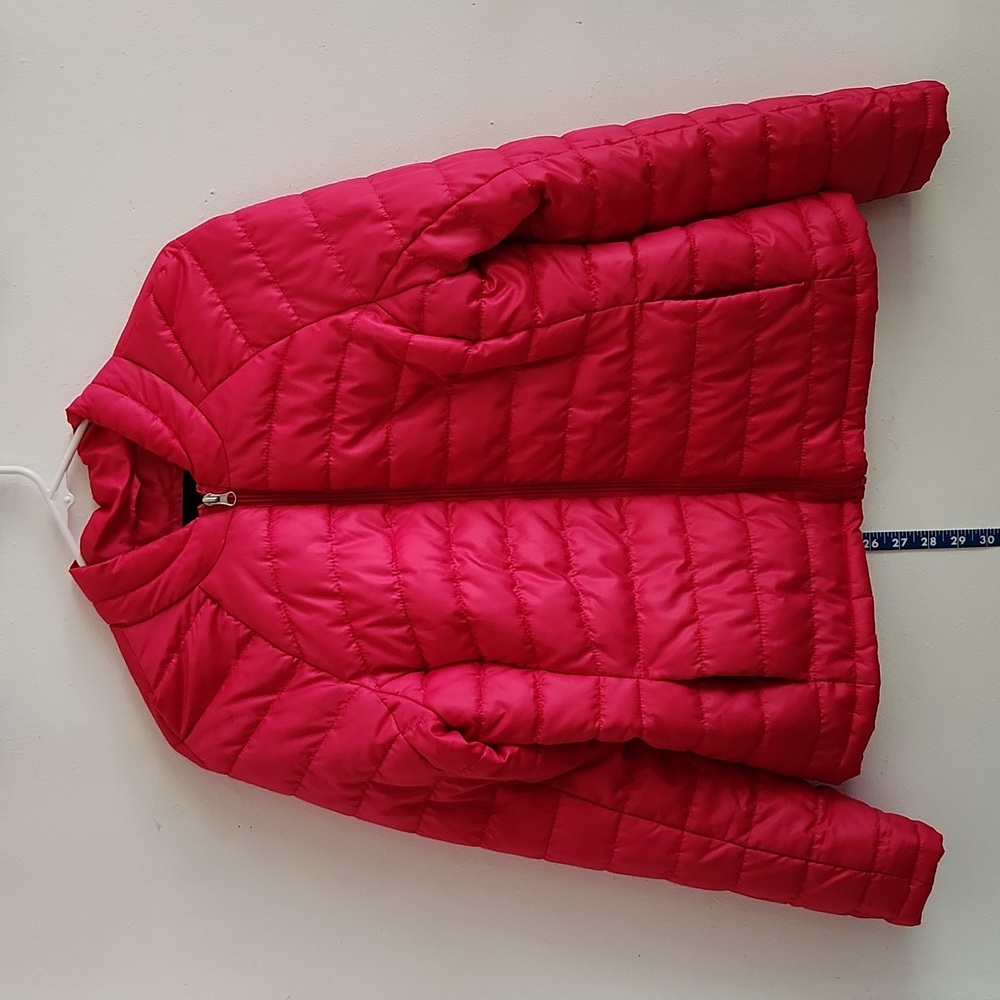 Hot pink quilted zip jacket new